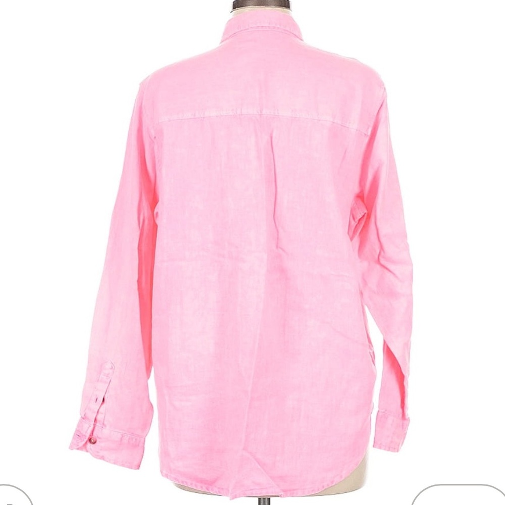 Universal Thread Coral Linen Button-Up Shirt - image 2